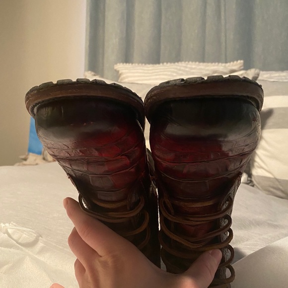 Freebird Red Croco Manchester Boots - Picture 6 of 9